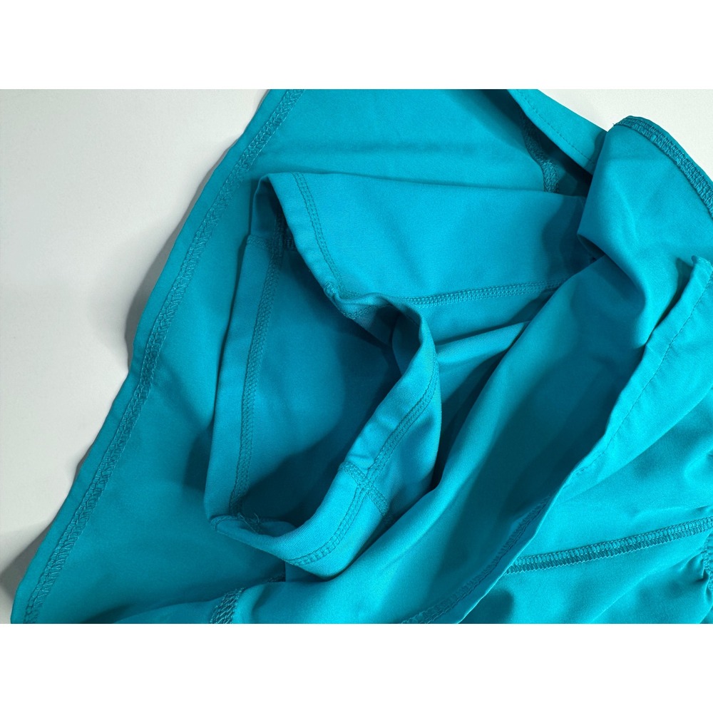 90 Degree by Reflex Women Teal Lightstream Love and Flutter Shorts Size Small - Picture 2 of 5